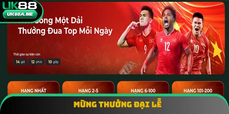 Khuyến mãi UK88 mừng đại lễ 1,8 tỷ VNĐ Khuyến mãi UK88 mừng đại lễ 1,8 tỷ VNĐ